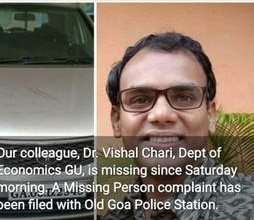 Visha Chari missing from Panjim Goa