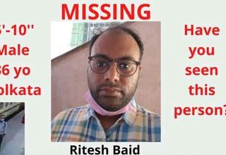 Ritesh Baid missing from Kolkata West Bengal