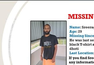 Sreerag Nair missing from Coimbatore Tamil Nadu