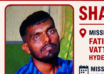 Shaik lala missing from Hyderabad Telangana